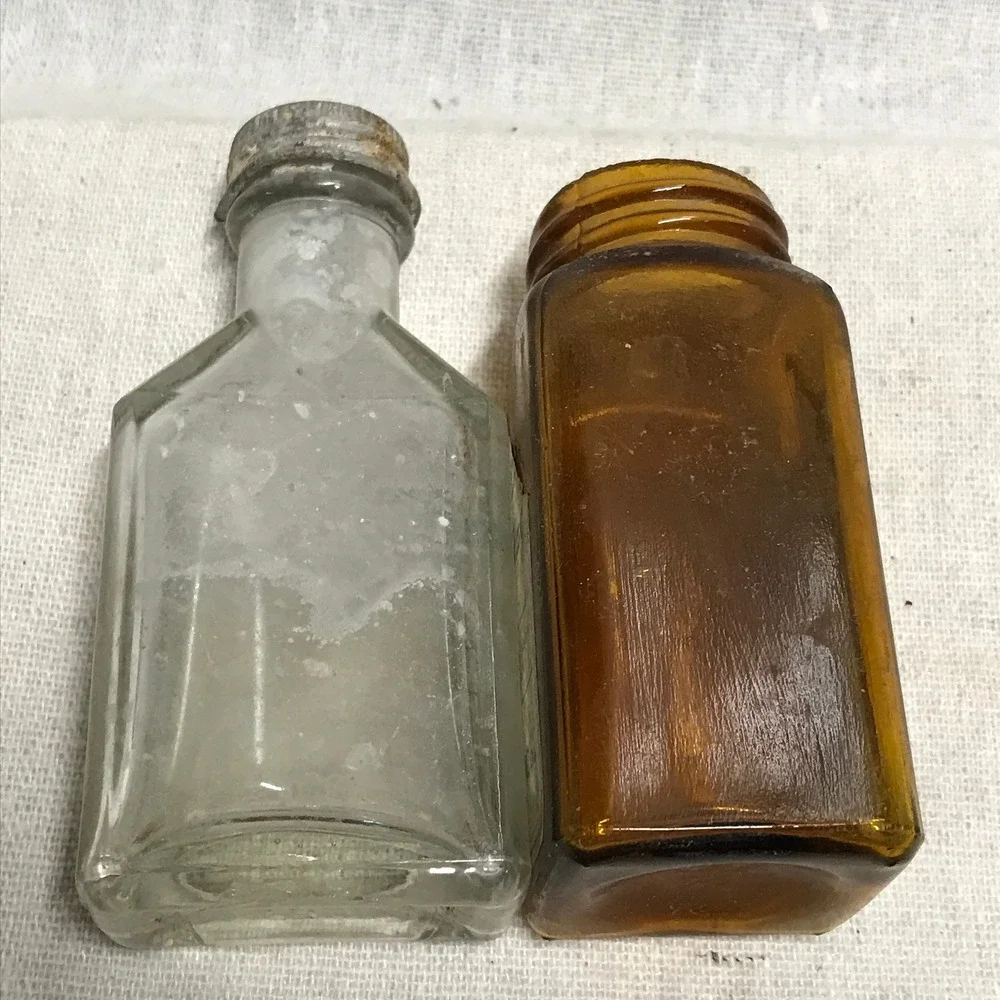 Vintage Apothecary Bottles, Cloudy Glass‎ Vintage, Wedding Decoration, Farmhouse - Picture 7 of 9